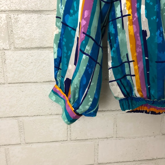 Da Rue Vintage Colorful Retro Long Sleeve Blouse - Picture 5 of 8